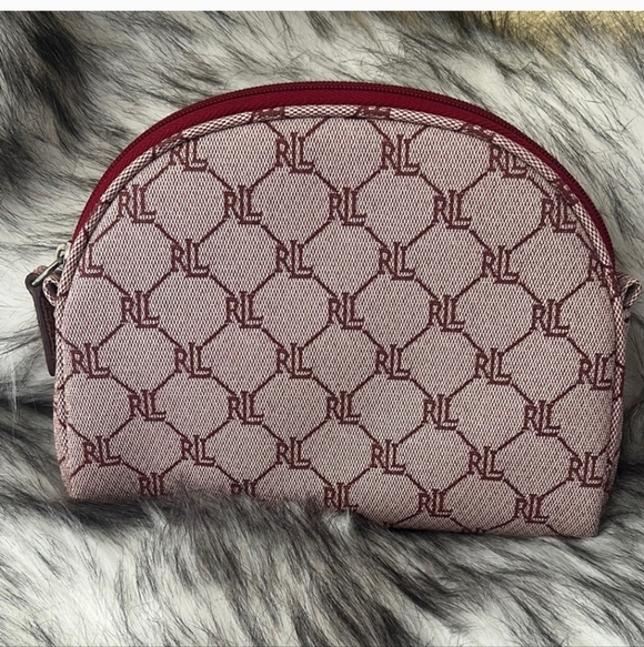 Ralph Lauren Pink Cosmetic Bag with Dome Shape - Picture 1 of 6